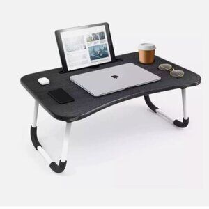 Foldable Laptop Table, Portable Lap Desk Bed Table Tray